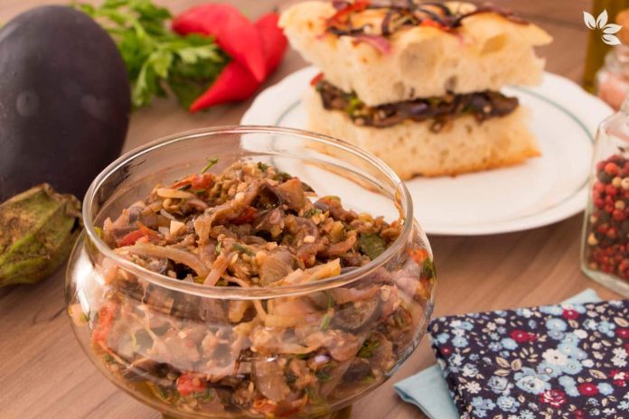 Berinjela Assada para Recheio de Sanduíches