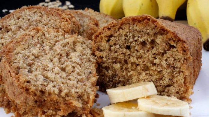 Bolo de Banana sem Açúcar e Lactose